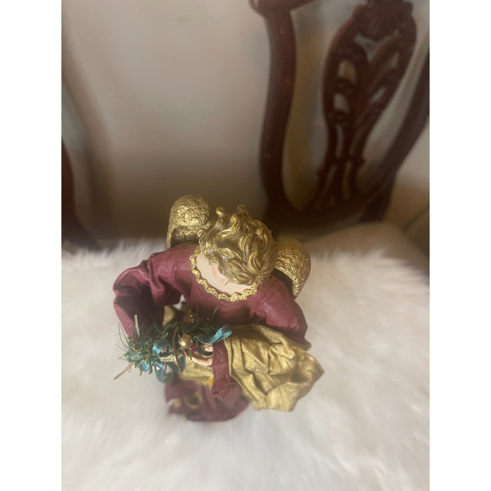 Vintage Dillard's Trimmings 14" Fabric-Mache Pencil Angel - Picture 7 of 10